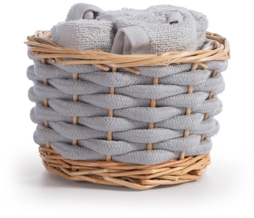 Λαβέτες Borra Σε Καλαθάκι (Σετ 5τμχ) Grey Nef-Nef Homeware Σετ Πετσέτες 30x30cm 100% Βαμβάκι