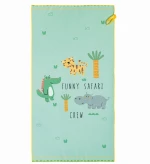 Πετσέτα Θαλάσσης Παιδική Funny Safari Green-Multi Nima Θαλάσσης 70x140cm Microfiber