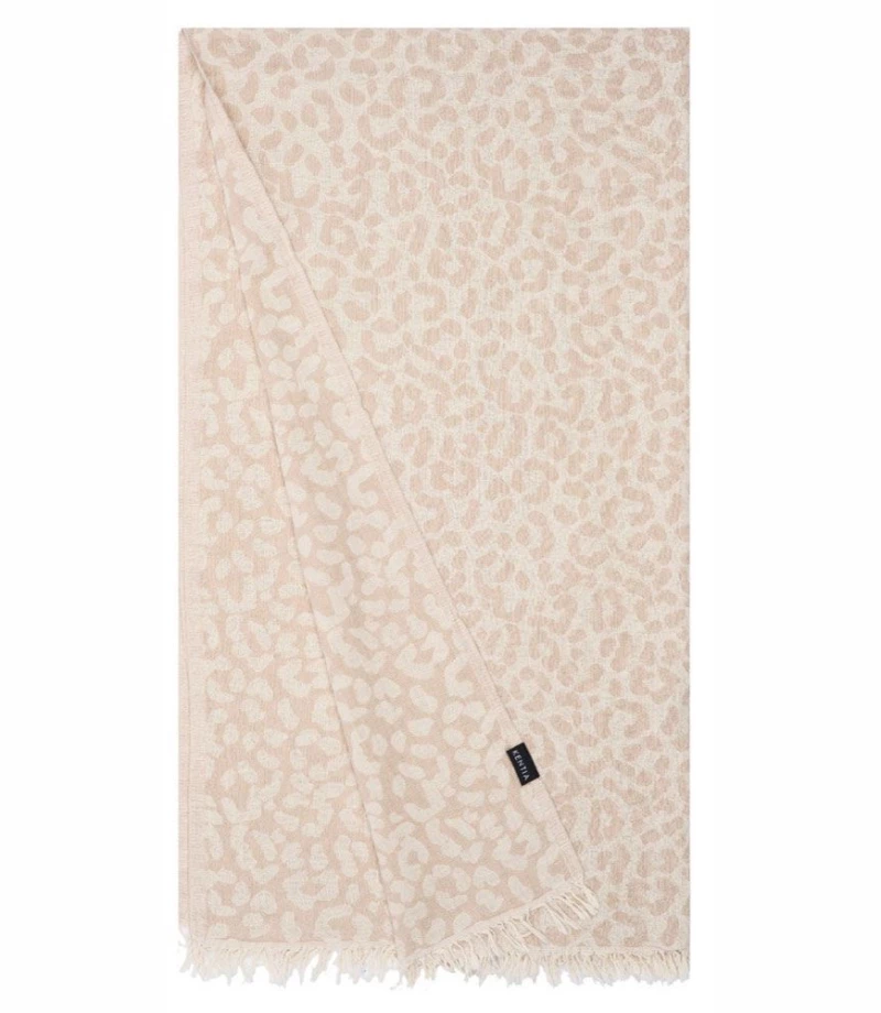 Πετσέτα Θαλάσσης - Παρεό Pounda Beige Kentia Θαλάσσης 95x170cm 100% Βαμβάκι