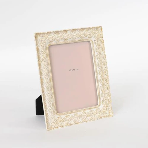 Κορνίζα Για Φωτογραφία 13x18cm 756-12035 18,7x23,8x2cm White-Gold Estheti Home Πολυρεσίνη