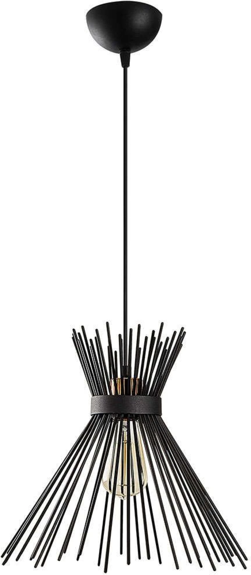 Φωτιστικό Οροφής Kirpi 892OPV1410 34x131cm E27 40W Black Opviq