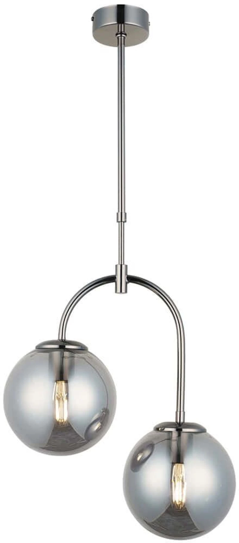 Φωτιστικό Οροφής Portemo 341LCA1226 37x105cm 2xE27 40W Silver Opviq
