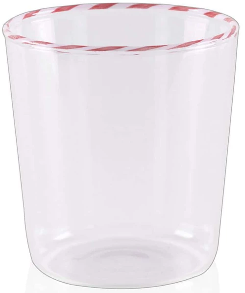 Ποτήρι Νερού 280TMA2013 8x8x9cm 320ml Clear-Red Hermia Γυαλί