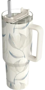 Quokka Stream - Stainless Steel Thermal Mug 1200 ml with Straw (Cotton)