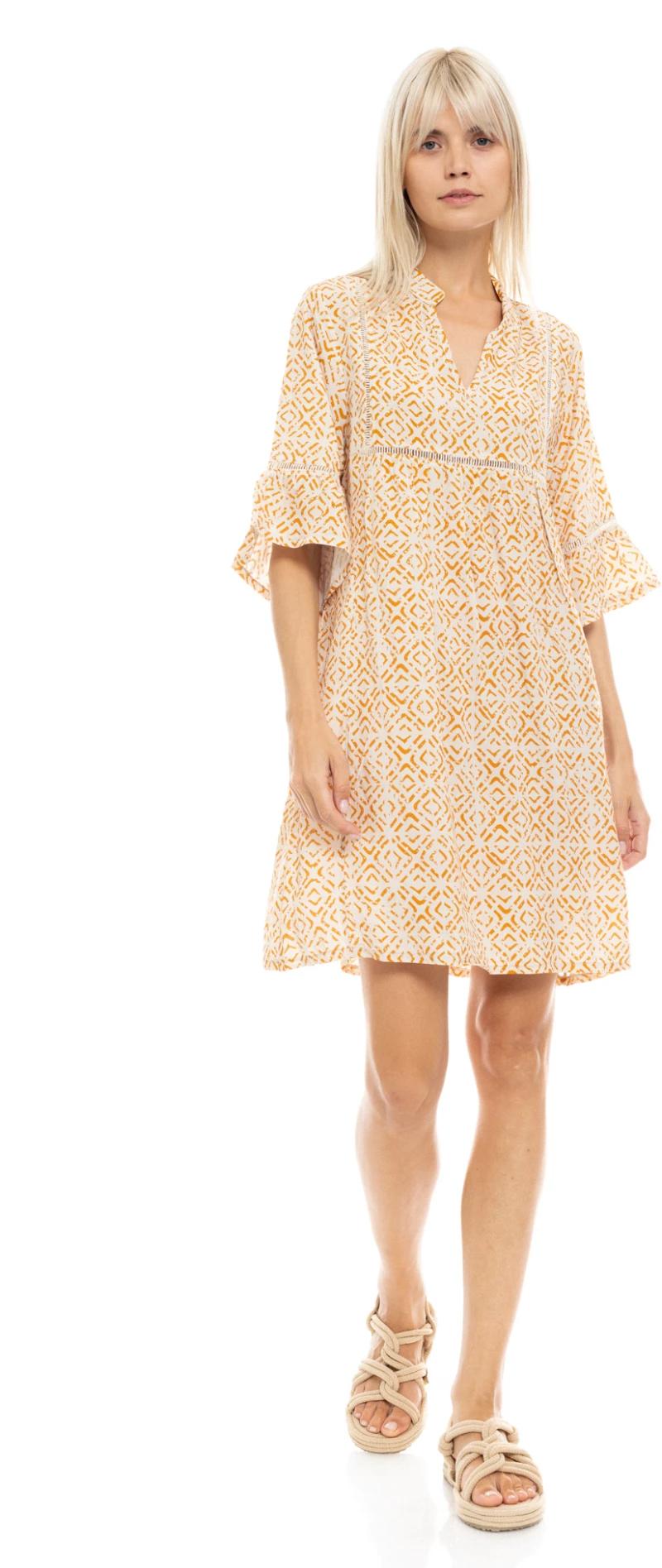 Γυναικείο Beachdress Pink Label -  Φόρεμα - Εμπριμέ  - Regular Fit - Viscose - SUNSET