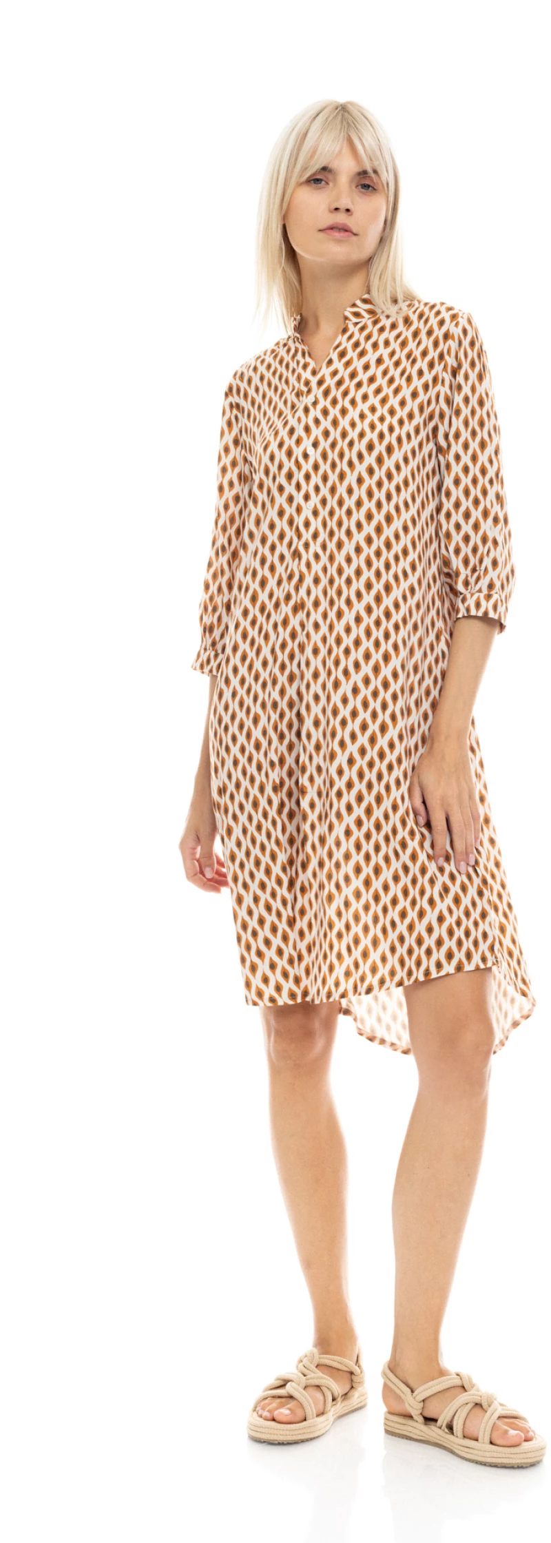 Γυναικείο Beachdress Pink Label -  Εμπριμέ - Mini Φόρεμα - Regular Fit - Viscose -  SAFARI