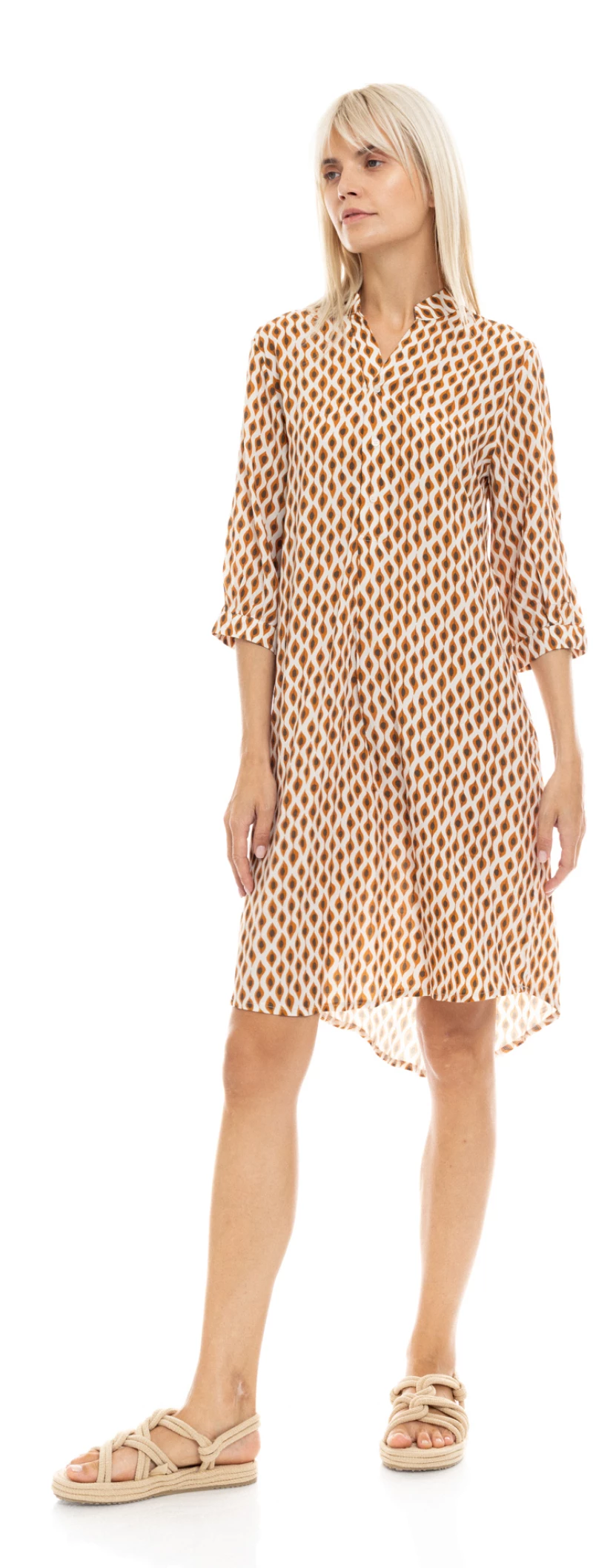Γυναικείο Beachdress Pink Label -  Εμπριμέ - Mini Φόρεμα - Regular Fit - Viscose -  SAFARI