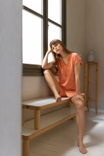 Γυναικεία πυτζάμα Pink Label - Κοντομάνικη Animal - Σορτς - Viscose