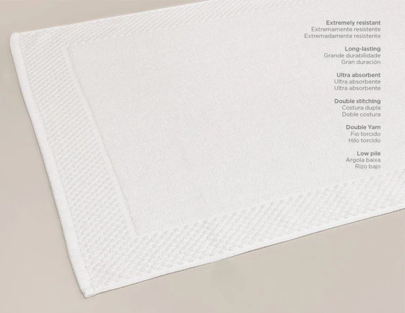 Ταπέτο Μπάνιου Square Terry Bath Mat |12 τμχ 50 x 70 εκ (12 τεμάχια)