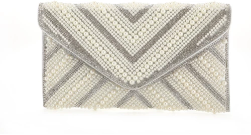 Τσάντα φάκελος clutch MD2433 - Ασημί
