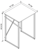 Έπιπλο πλυντηρίου Doyle Megapap χρώμα λευκό 67x60x92,8εκ.