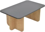 Τραπέζι Beca pakoworld σε oak-μαύρο απόχρωση 100x60x42εκ