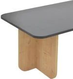 Τραπέζι Beca pakoworld σε oak-μαύρο απόχρωση 100x60x42εκ