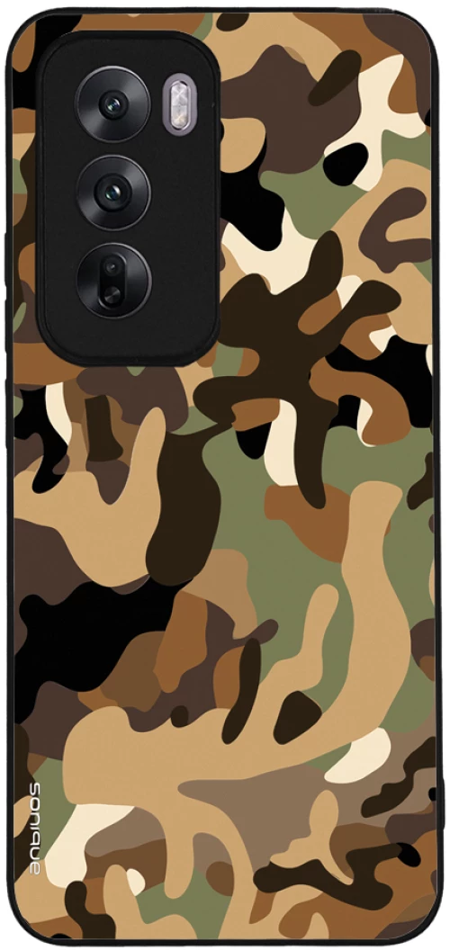 Θήκη Sonique Camouflage Army Series για Oppo Reno12 5G Καφέ