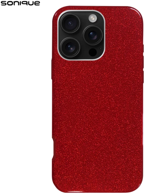 Θήκη Σιλικόνης Sonique Shiny Apple iPhone 16 Pro Max Κόκκινο