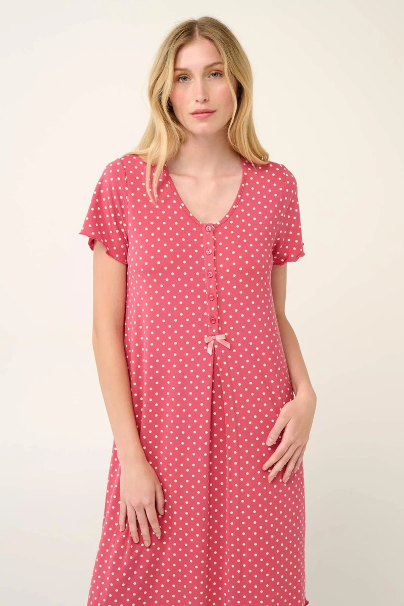 Vamp γυναικείο νυχτικό modal relaxed fit 22071-rose taupe