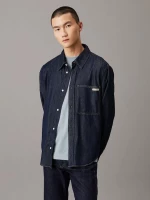 Calvin Klein ανδρικό regular τζιν πουκάμισο denim dark J30J326584-1bj