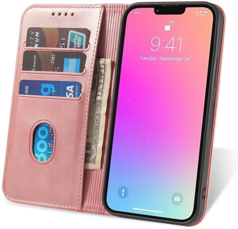 Θήκη Βιβλίο Με Δυνατότητα Stand για iPhone 14 Pro Max Ροζ ΟΕΜ