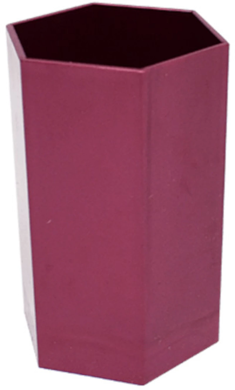 Metron Μολυβοθήκη Πλαστική Πολύγωνη  7x11cm Μεταλλικό Βυσσινί 094060