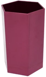Metron Μολυβοθήκη Πλαστική Πολύγωνη  7x11cm Μεταλλικό Βυσσινί 094060