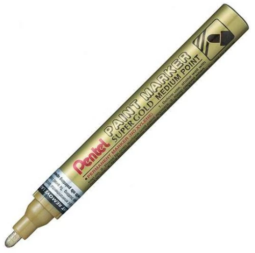 Pentel Μαρκαδόρος Λαδιού Ανεξίτηλος Medium Gold