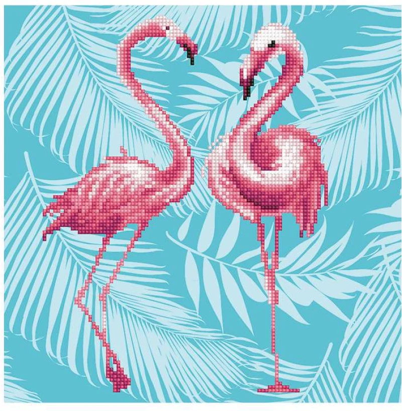 Diamond Dotz Ψηφιδωτό Flamingo Duo 32x32cm σε Κουτί