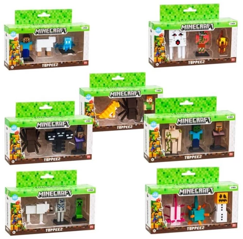 Giochi Preziosi: Minecraft - 3d Toppeez Φιγούρα 3 Pack (Mnc10000)