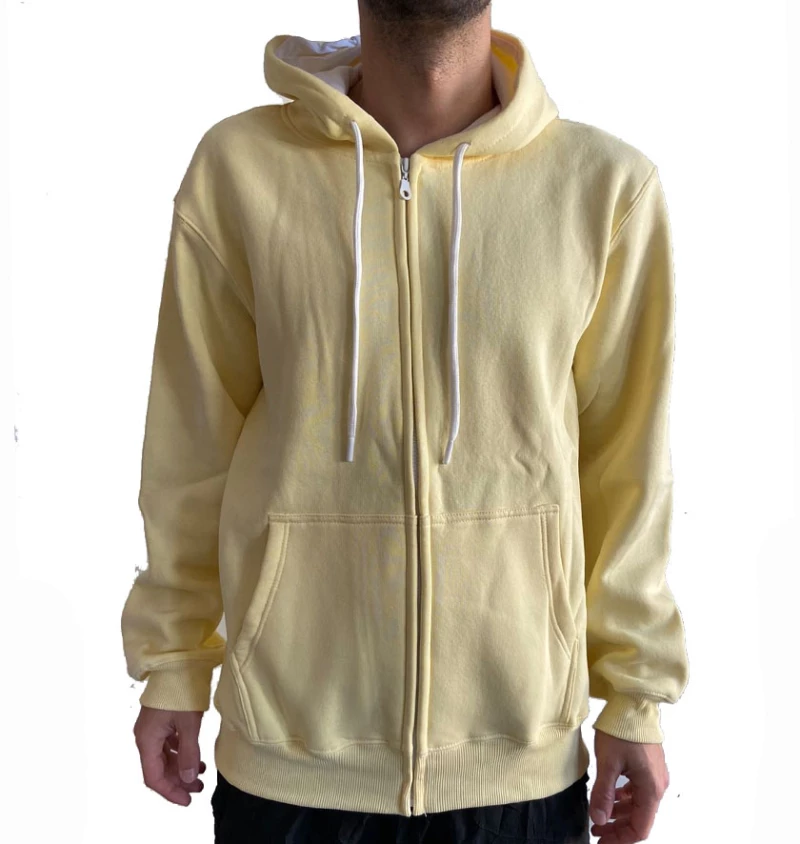 STRANGEL STRANGEL HOODED FULL ZIP 2028-LEMON