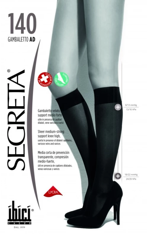 SEGRETA Κάλτσα Κάτω Γόνατος Gambaletto 140 Ανοικτά Δάκτυλα 36-Chamois