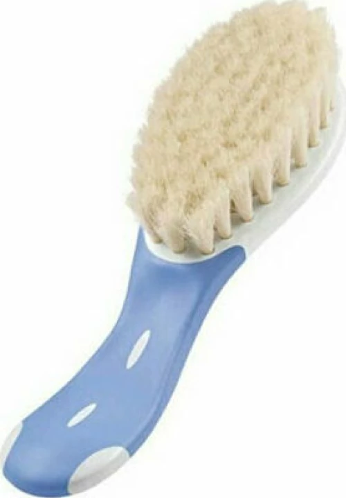 NUK Βρεφική Βούρτσα Supersoft Με Φυσική Τρίχα 10.256.371 - Μπλε