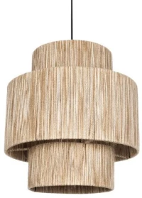SALTO 203-0037 Boho Κρεμαστό Φωτιστικό Καπέλο Μονόφωτο 1 x E27 IP20 Μπέζ Σχοινί-M40 x Π40 x Υ42cm Globostar 203-0037 Μπεζ