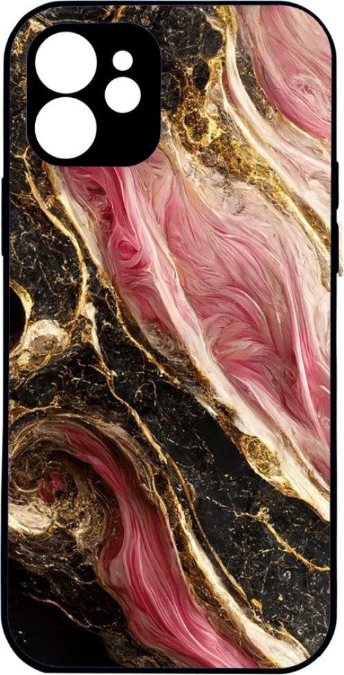 Marble black-gold-pink