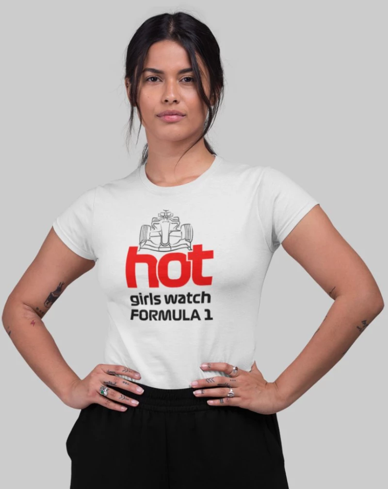 Hot Girls Watch F1 W T-Shirt - WHITE