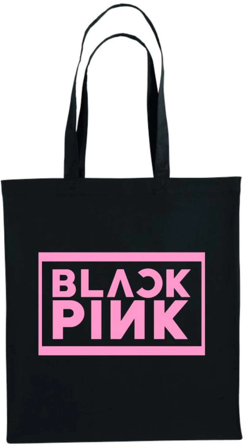 Τσάντα Αγοράς Black Pink Logo - Black
