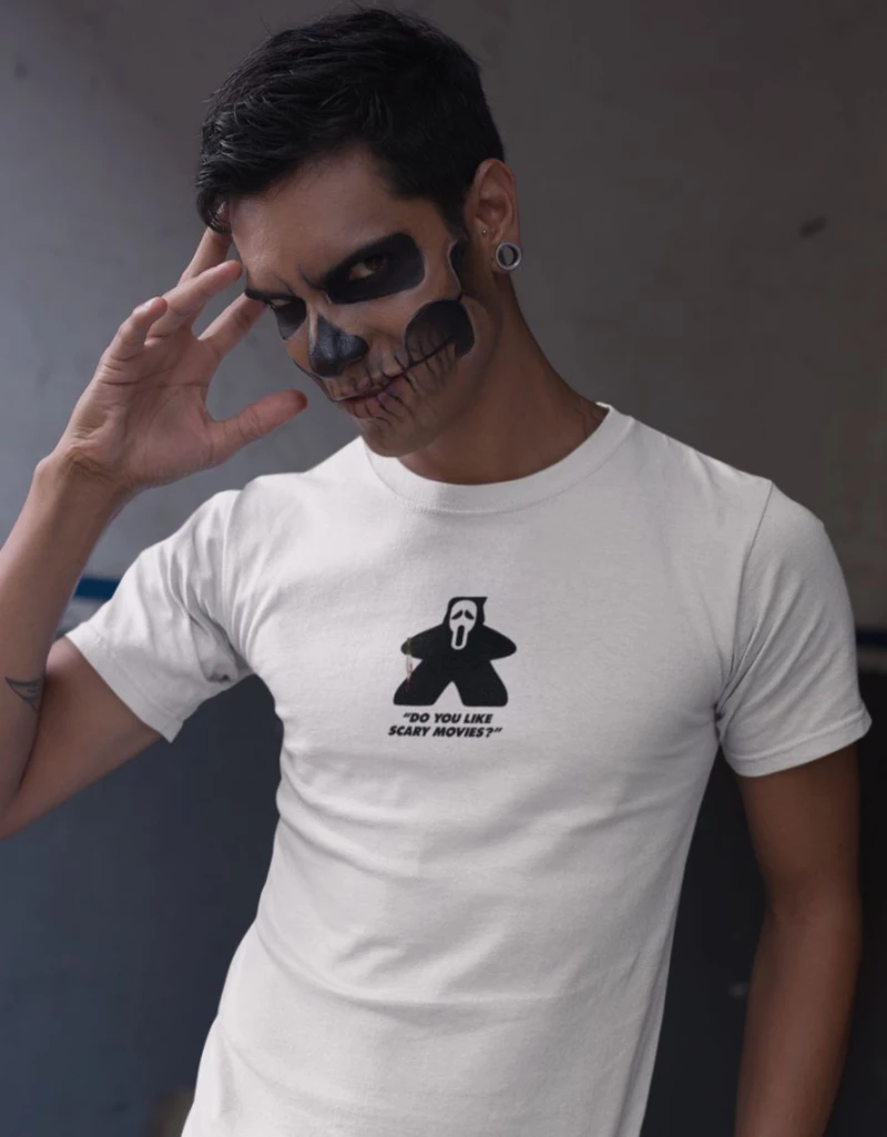 Ghostface Meeple T-Shirt - BLACK