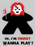 Chucky Meeple T-Shirt - WHITE