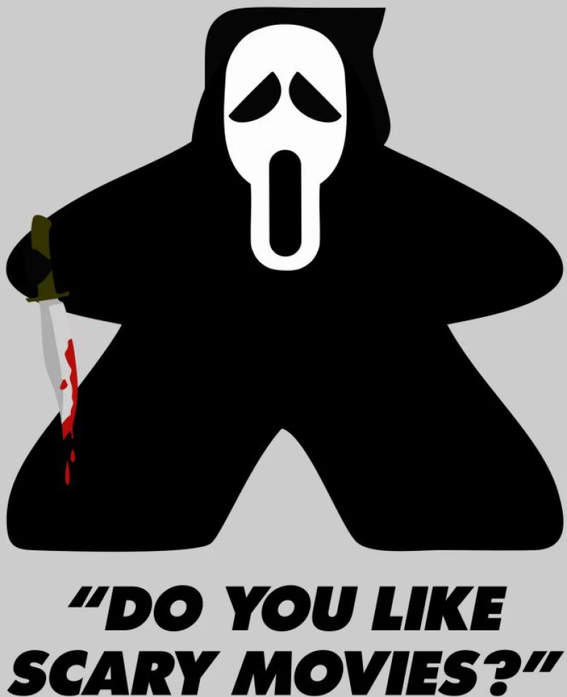Ghostface Meeple Παιδικό Φούτερ - BLACK