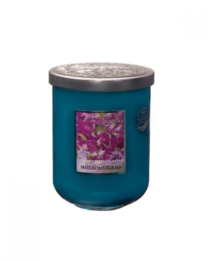 Heart & Home Αρωματικό Κερί Μεσαίο 110gr “Μοσχομπίζελο”