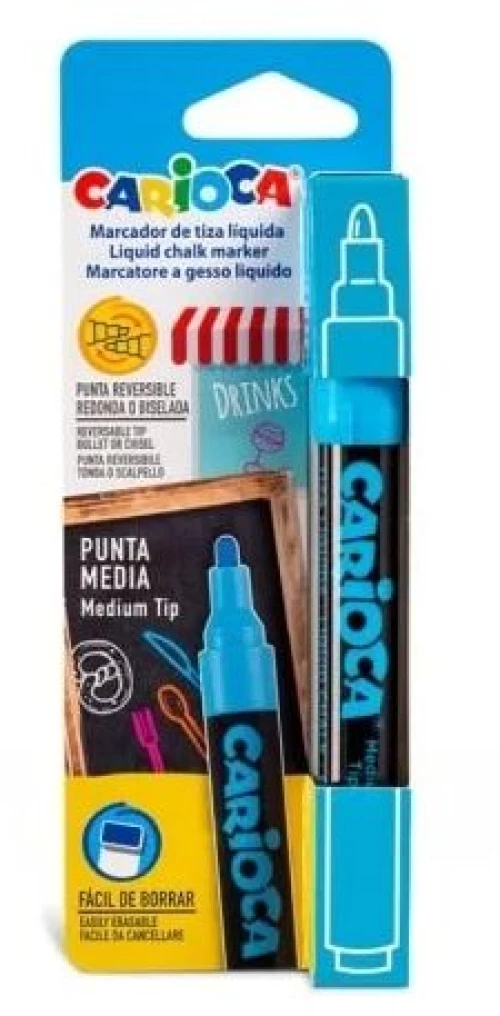 Carioca Μαρκαδόρος Υγρής Κιμωλίας Γαλάζιο