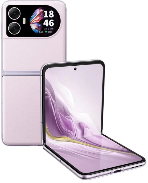 Blackview Hero 10 (12gb+256gb) Nfc Flip Smartphone Android 14 Sakura Purple
