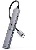 Orico YSB4-U2 USB-A/USB-C Hub Docking Station 2x USB-A 2.0 + 1x USB-A 3.0 + 1x USB-C 2.0 + 1x USB-C - Gray