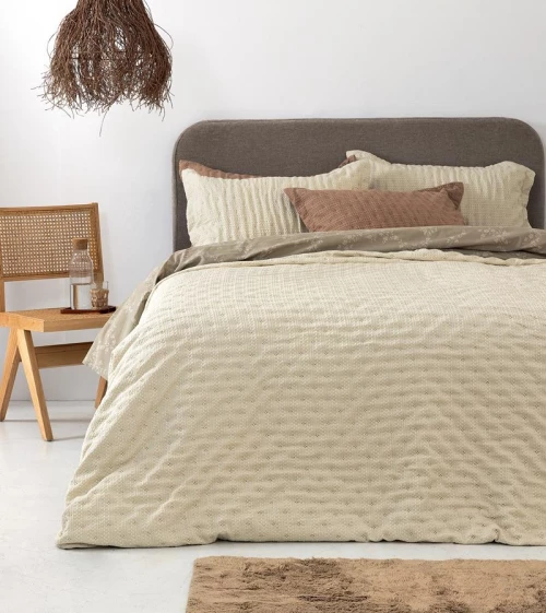 Κουβέρλί Μονό (160x240) Tot Ivory microfiber Palamaiki