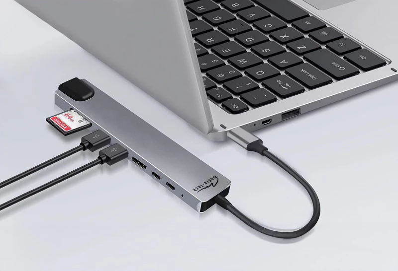 MEDIA-TECH USB HUB 8 IN 1 GIGA LAN HUB MT5046