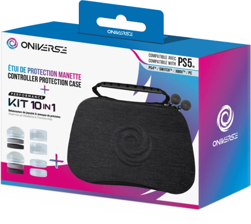 Oniverse Controller Case With 10 Accessories 4 Rings + 6 Silicon Cap - Grey / PlayStation 5