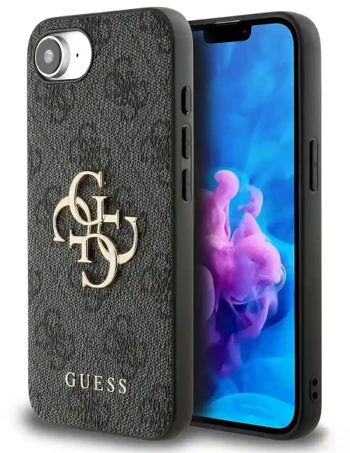 Guess Θήκη Big 4G Metal Logo iPhone 16e Black