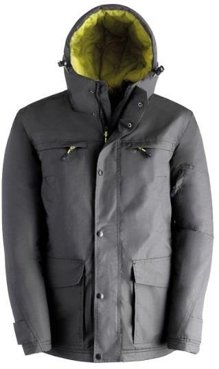 Μπουφάν PARKA SLICK γκρι XXL, Ρυθμιζόμενη κουκούλα με ελαστικό κορδόνι
. Τσέπες με φερμουάρ στο μπροστινό μέρος του ώμου
. 
Εσωτερική τσέπη με φερμουάρ

. Ρύθμιση καρπού με κλείσιμο velcro. 

Τσέπη με φερμουάρ στο μανίκι

. Άνετες τσέπες για ζέσταμα χεριώ