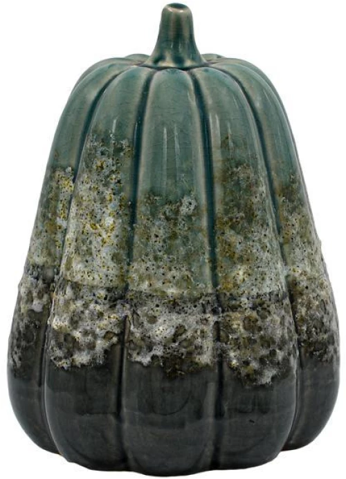 ΚΕΡΑΜΙΚΟ ΔΙΑΚΟΣΜΗΤΙΚΟ Fylliana Pumpkin ΠΡΑΣΙΝΟ-ΓΚΡΙ ΧΡΩΜΑ 12x16εκ