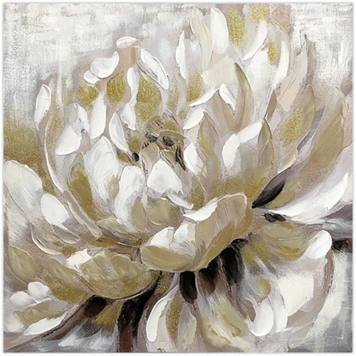 ΠΙΝΑΚΑΣ ΣΕ ΚΑΜΒΑ Fylliana "Flower 35299" ΜΠΕΖ-ΚΑΦΕ-ΓΚΡΙ 80x3x80εκ