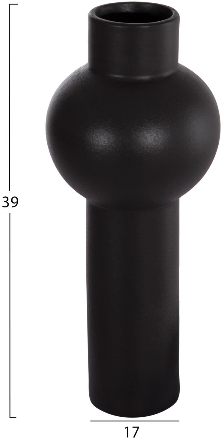 Διακοσμητικό Επιτραπέζιο Κεραμικό SCEPTER Μαύρο Ματ Φ17,5x40Υ εκ.