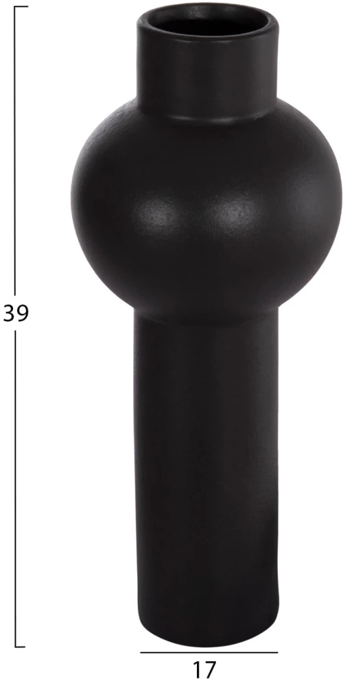 Διακοσμητικό Επιτραπέζιο Κεραμικό SCEPTER Μαύρο Ματ Φ17,5x40Υ εκ.